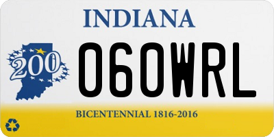 IN license plate 060WRL