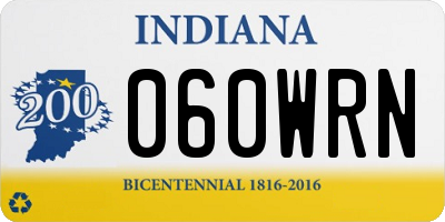 IN license plate 060WRN