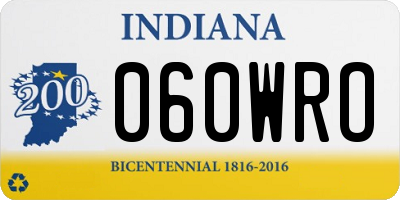 IN license plate 060WRO