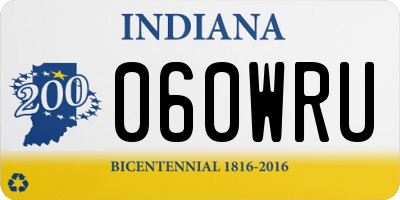 IN license plate 060WRU