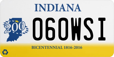 IN license plate 060WSI