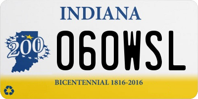 IN license plate 060WSL