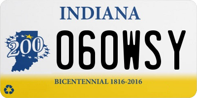 IN license plate 060WSY