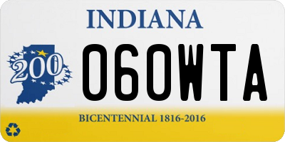 IN license plate 060WTA