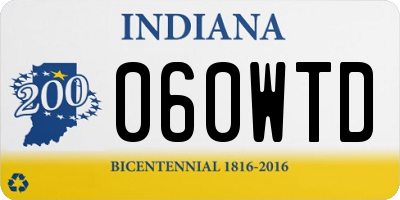 IN license plate 060WTD