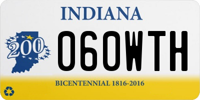 IN license plate 060WTH