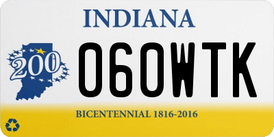 IN license plate 060WTK