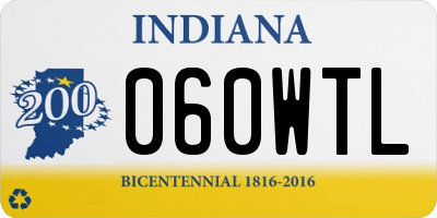 IN license plate 060WTL