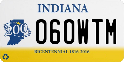 IN license plate 060WTM
