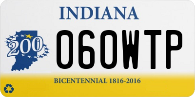 IN license plate 060WTP