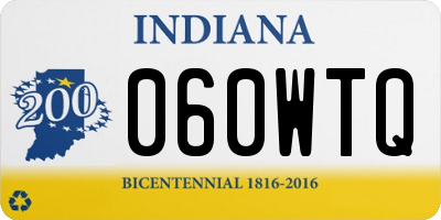 IN license plate 060WTQ
