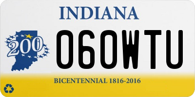 IN license plate 060WTU