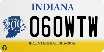 IN license plate 060WTW