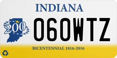 IN license plate 060WTZ