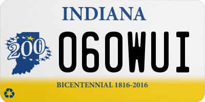 IN license plate 060WUI