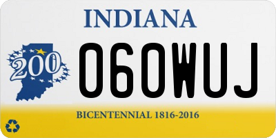 IN license plate 060WUJ