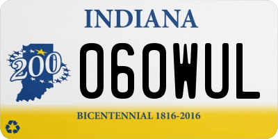IN license plate 060WUL