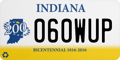 IN license plate 060WUP