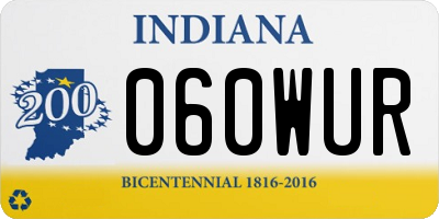 IN license plate 060WUR