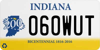 IN license plate 060WUT