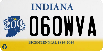 IN license plate 060WVA