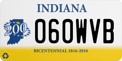 IN license plate 060WVB