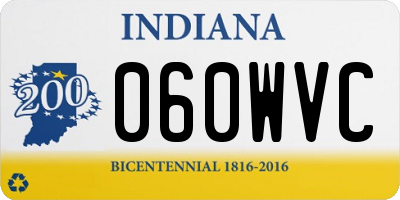 IN license plate 060WVC