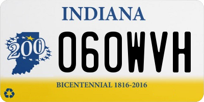 IN license plate 060WVH