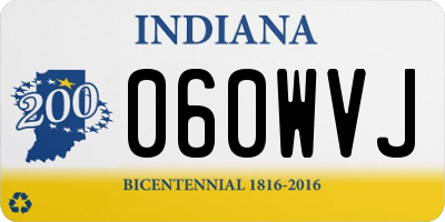 IN license plate 060WVJ