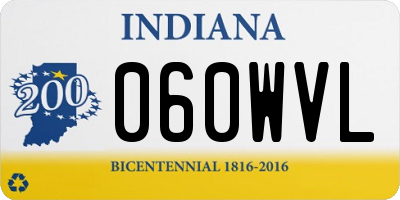 IN license plate 060WVL