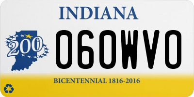 IN license plate 060WVO