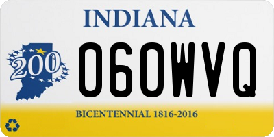 IN license plate 060WVQ