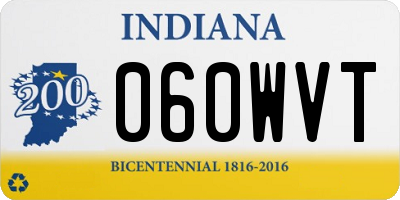 IN license plate 060WVT