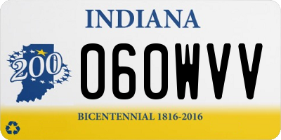 IN license plate 060WVV