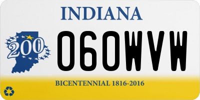IN license plate 060WVW