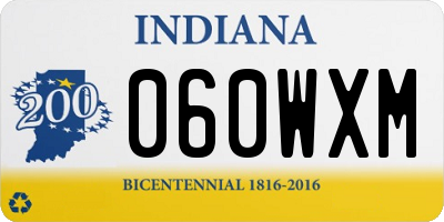 IN license plate 060WXM