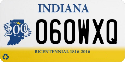 IN license plate 060WXQ