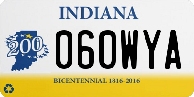 IN license plate 060WYA
