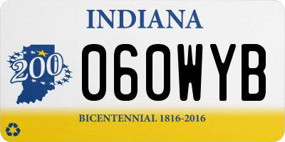 IN license plate 060WYB