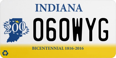 IN license plate 060WYG