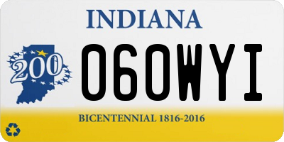 IN license plate 060WYI