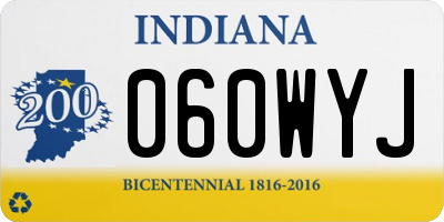 IN license plate 060WYJ