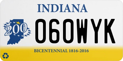 IN license plate 060WYK