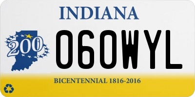 IN license plate 060WYL