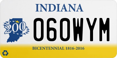 IN license plate 060WYM