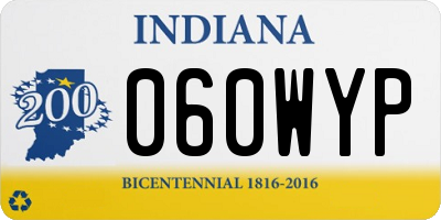 IN license plate 060WYP
