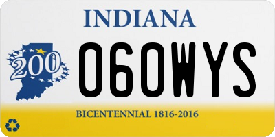 IN license plate 060WYS