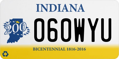 IN license plate 060WYU