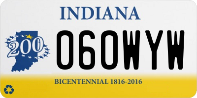 IN license plate 060WYW