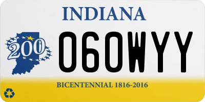 IN license plate 060WYY
